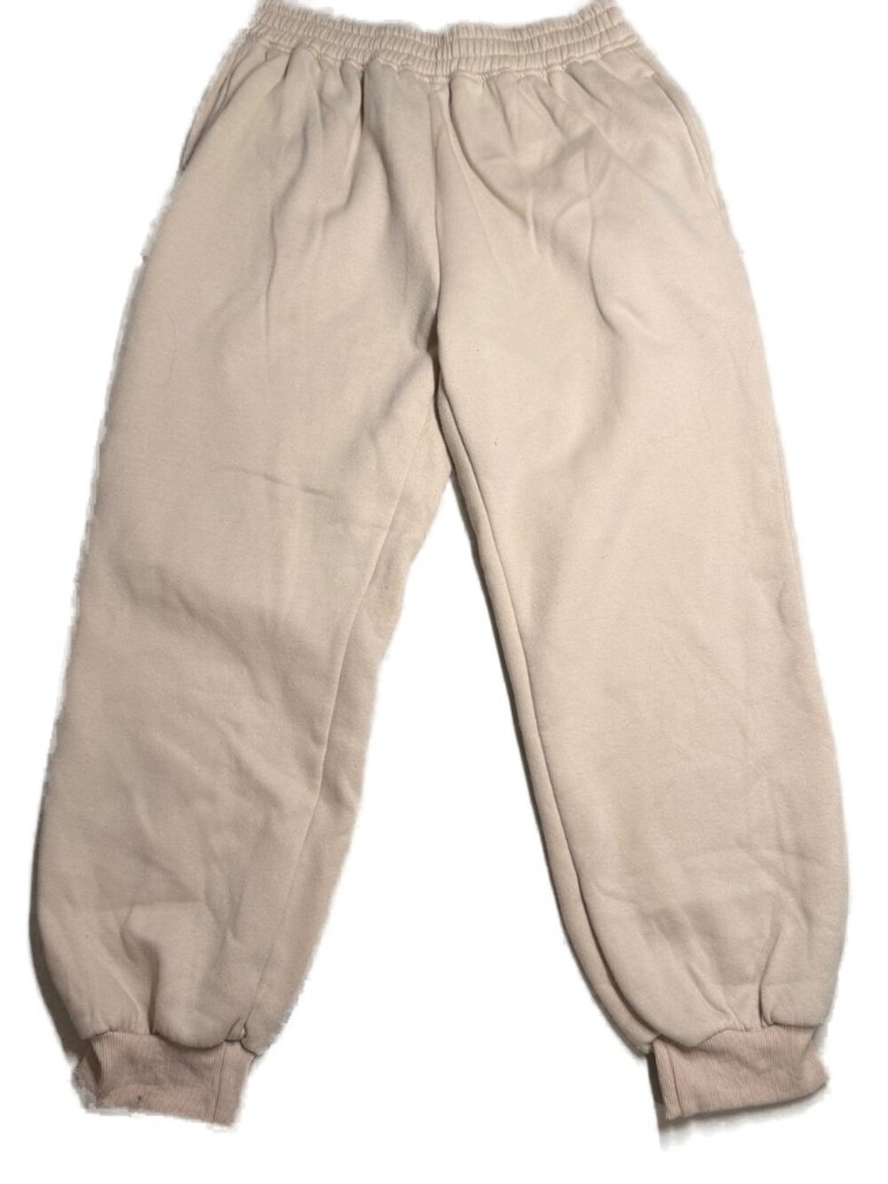 Kids Neutral Cream Jogger Sweatpants - Cozy Everyday Wear
